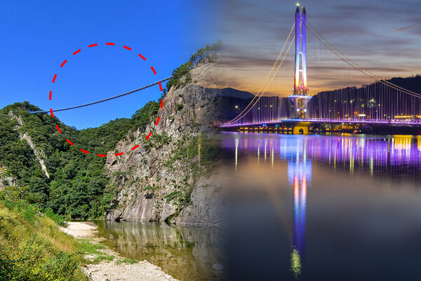 출처: 게티이미지뱅크 (출렁다리 여행)